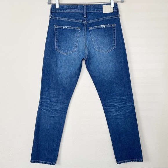 AG Adriano Goldschmied The Ex-Boyfriend Slouchy Slim Distressed Dark Wash Jean - Picture 5 of 9
